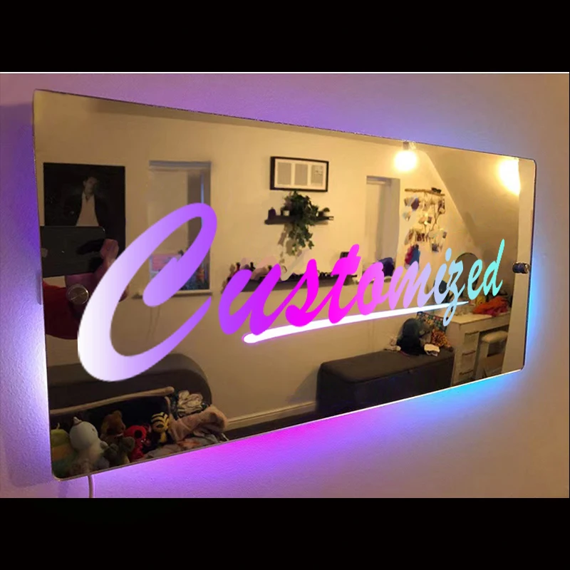Personalised Words Mirror Customized Neon Sign Light Acrylic LED Light Wall Atmosphere Lamp For Home Coffee Bar Decoration
Personalised Words Mirror Customized Neon Sign Light Acrylic LED Light Wall Atmosphere Lamp For Home Coffee Bar Decoration