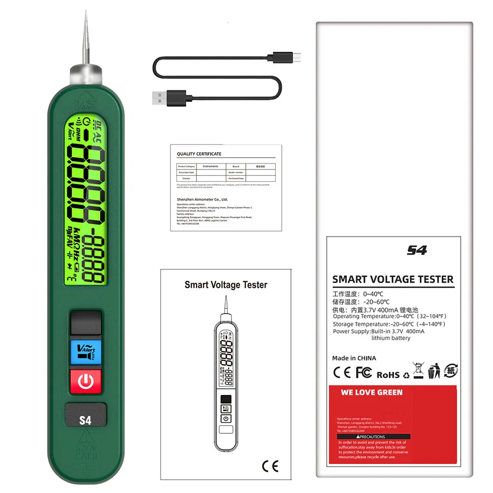 1set Smart Test Pen LCD Display Rechargeable Built-in 3.7V 400mA Lithium Battery AC Voltage Test Induction Pen Replacement Parts
1set Smart Test Pen LCD Display Rechargeable Built-in 3.7V 400mA Lithium Battery AC Voltage Test Induction Pen Replacement Parts