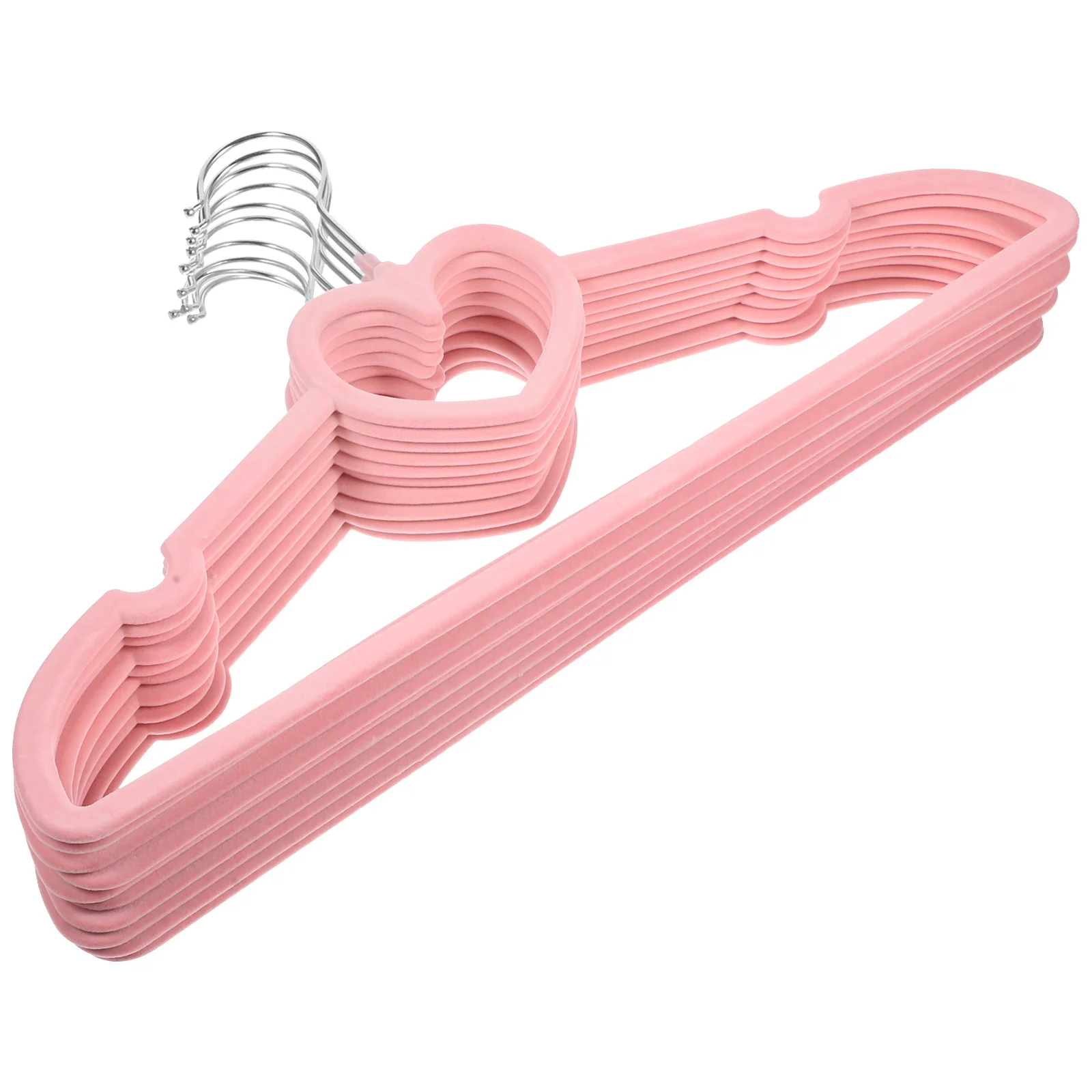 10 Pcs Velvet Love Hanger Pink Clothes Hangers with Swivel Hook Clothing Coat Plastic
10 Pcs Velvet Love Hanger Pink Clothes Hangers with Swivel Hook Clothing Coat Plastic