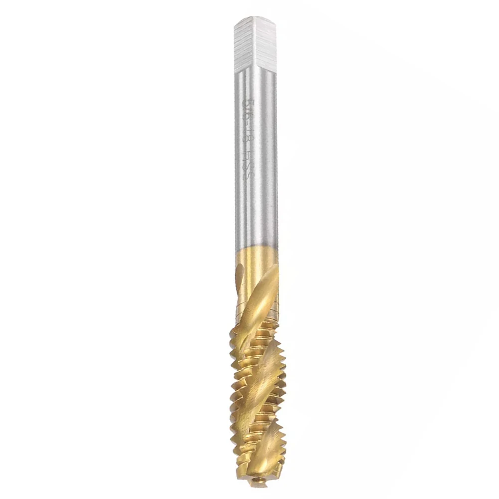 5/16-18 UNC High Speed Steel Titanium Plated Machine Spiral Flute Thread Tap Rotating Tool Hand Tools Accessory
5/16-18 UNC High Speed Steel Titanium Plated Machine Spiral Flute Thread Tap Rotating Tool Hand Tools Accessory