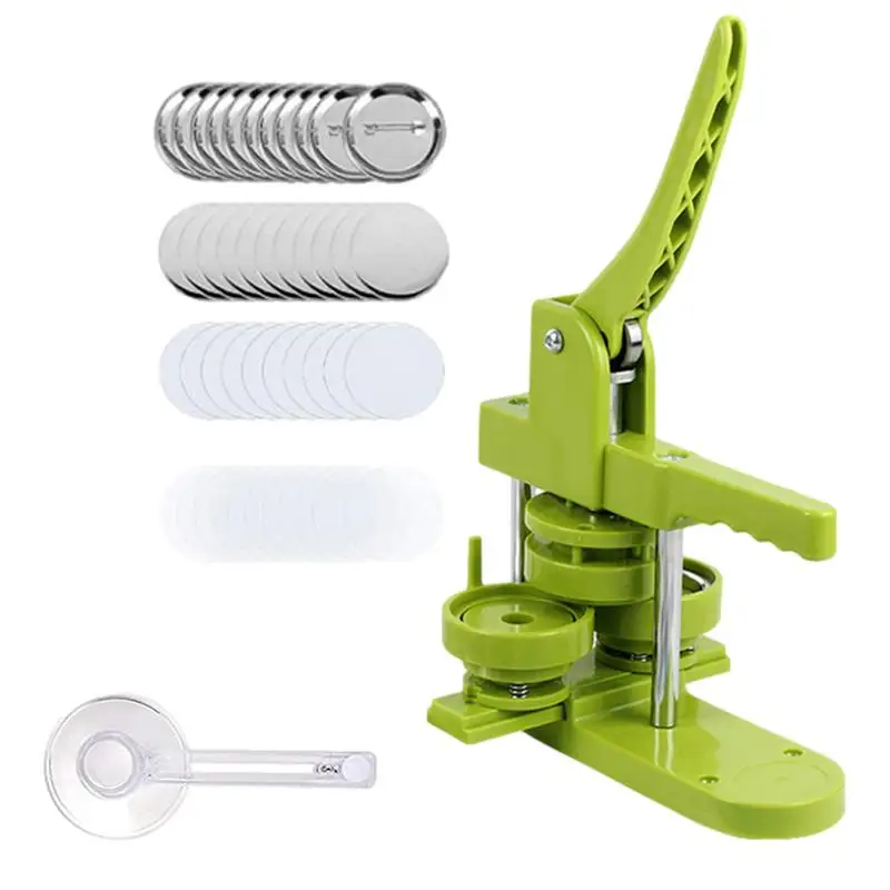

2.28inch Button Maker Badge Machine Kit DIY Installation-Free Badge Punch Press With 100 Sets Button Parts for Pin Badge Button