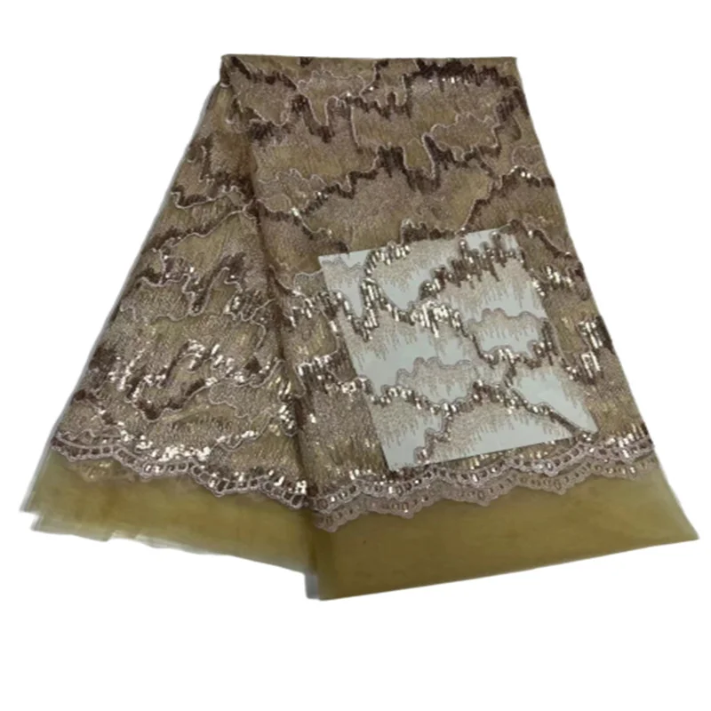 African lace fabric 2022 latest gold Indian sari fabric high quality tulle sequined lace fabric for wedding dress
African lace fabric 2022 latest gold Indian sari fabric high quality tulle sequined lace fabric for wedding dress