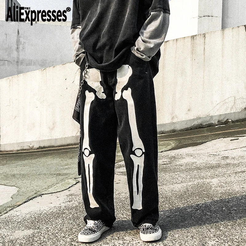 Men Skeleton Oversized Black Jeans Pants Denim Mens Streetwear Hip Hop Harem Pants High Wasit Denim Pants Overalls 2022 New
Men Skeleton Oversized Black Jeans Pants Denim Mens Streetwear Hip Hop Harem Pants High Wasit Denim Pants Overalls 2022 New