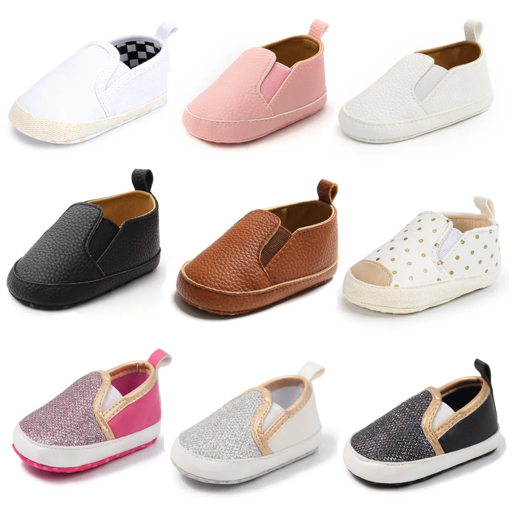 

New Baby Casual Unisex Shoes PU Anti-slip Soft Baby Boy Girl Sneakers Newborns Shallow Mouth First Walkers Infant Toddler Shoes