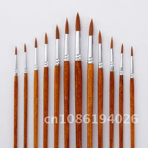 12 Pieces of Art Supplies Flat Peak Drawing Oil Painting Brushes Wooden Handle Artist Paint Brush Multi Purpose Nylon Hair Set
12 Pieces of Art Supplies Flat Peak Drawing Oil Painting Brushes Wooden Handle Artist Paint Brush Multi Purpose Nylon Hair Set