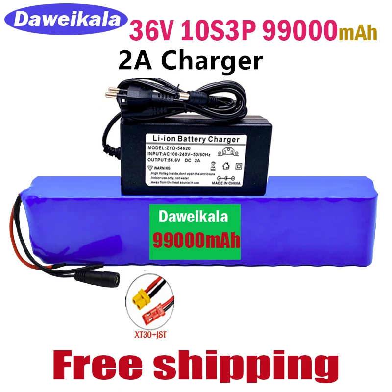 2023 Original 36V battery 10S4P 99Ah battery pack 1000W high power battery 42V 100000mAh Ebike electric bike BMS+42V2A Charger
2023 Original 36V battery 10S4P 99Ah battery pack 1000W high power battery 42V 100000mAh Ebike electric bike BMS+42V2A Charger