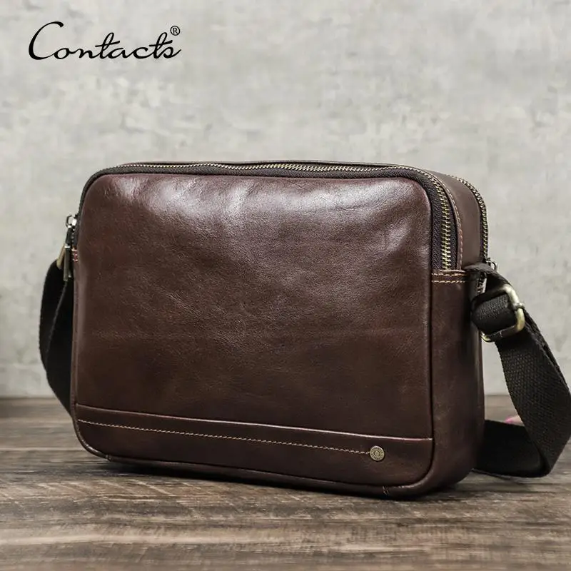 CONTACT'S Men Small Crossbody Bag Genuine Leather Shoulder Satchels Bag Luxury Handbag Designer Male Messenger Travel Bags
CONTACT'S Men Small Crossbody Bag Genuine Leather Shoulder Satchels Bag Luxury Handbag Designer Male Messenger Travel Bags
