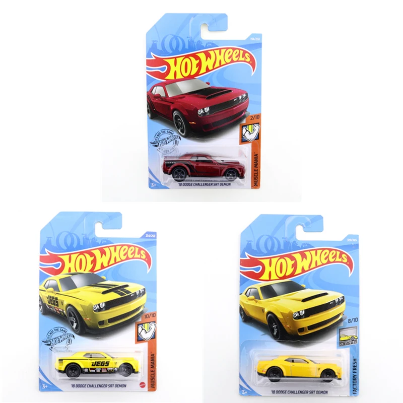 

2019 Original Hot Wheels Mini Alloy Coupe 18 DODGE CHALLENGER SRT DEMON 1/64 Metal Diecast Model Car Kids Toys Gift
