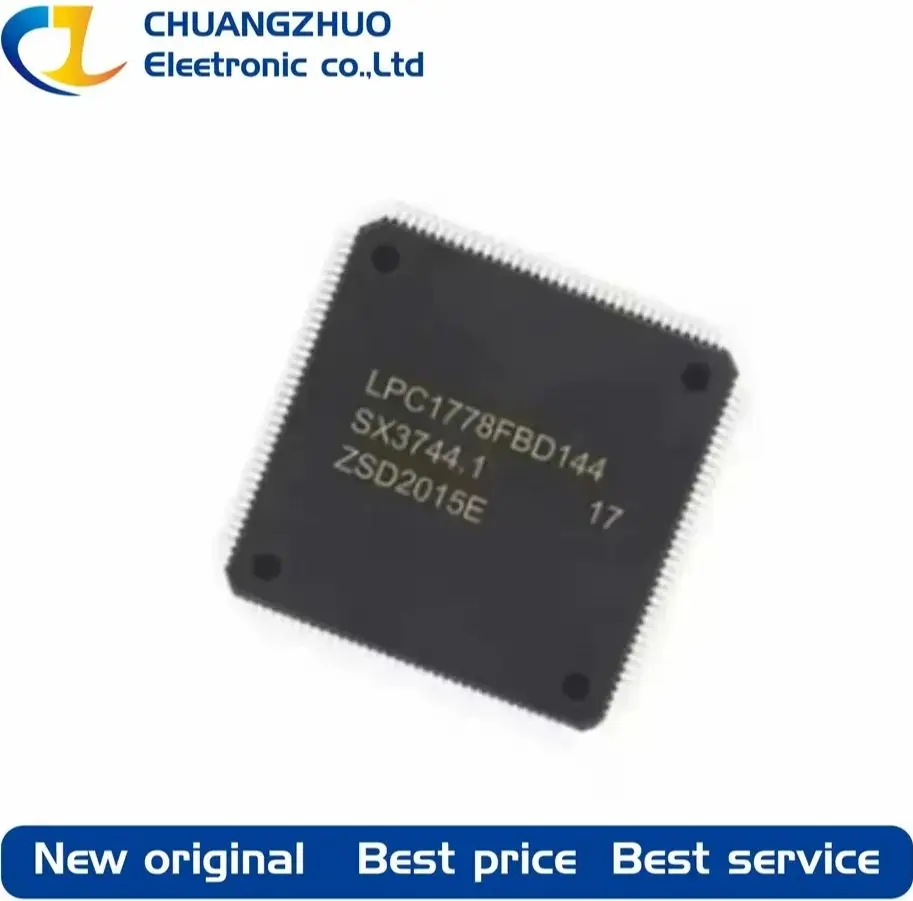 1Pcs New original LPC1778FBD144K 120MHz 96KB ARM Cortex-M3 109 FLASH 512KB LQFP-144(20x20) Microcontroller Units
1Pcs New original LPC1778FBD144K 120MHz 96KB ARM Cortex-M3 109 FLASH 512KB LQFP-144(20x20) Microcontroller Units