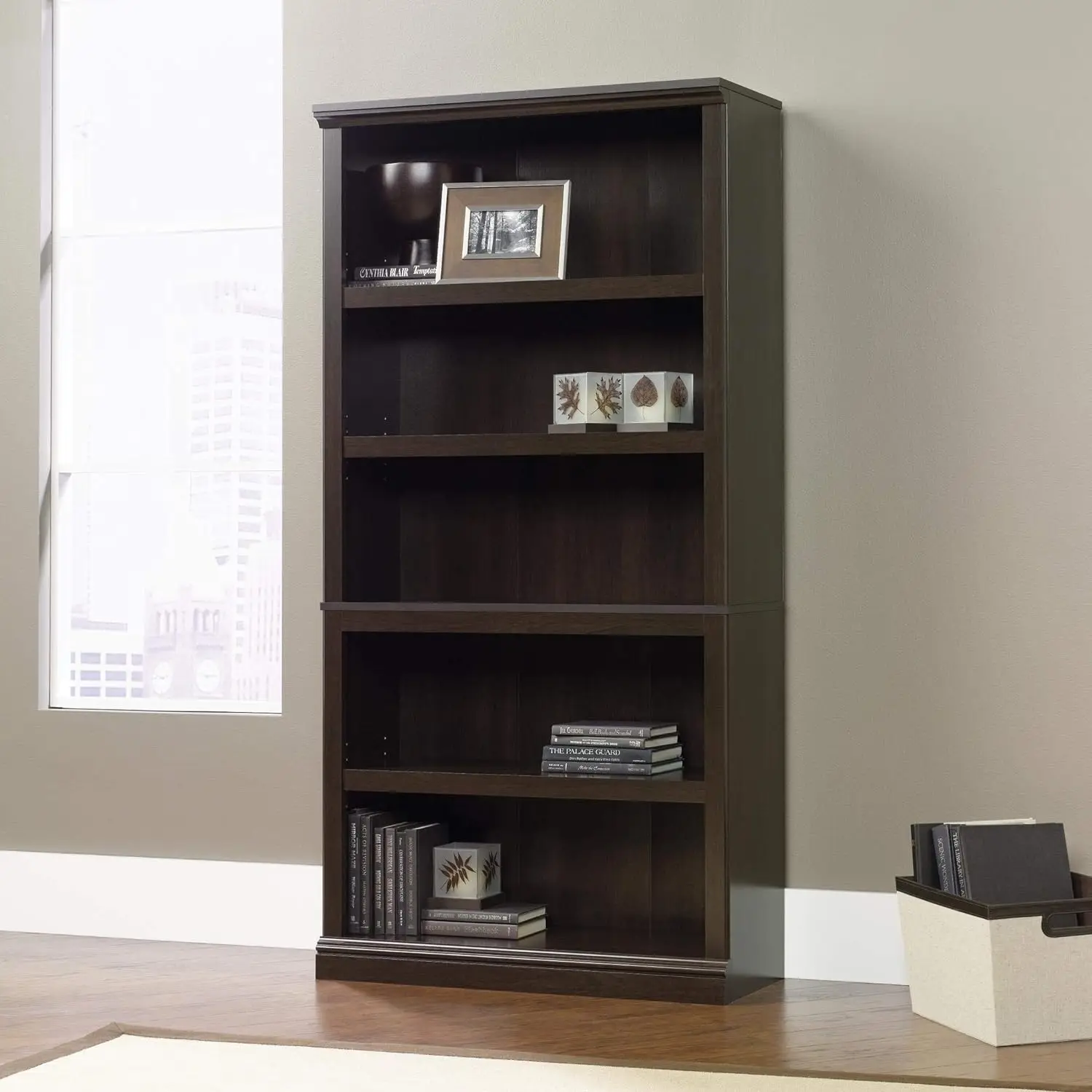 5-Shelf Bookcase/ Book shelf, L: 35.28" x W: 13.23" x H: 69.76", Cinnamon Cherry finish
5-Shelf Bookcase/ Book shelf, L: 35.28" x W: 13.23" x H: 69.76", Cinnamon Cherry finish