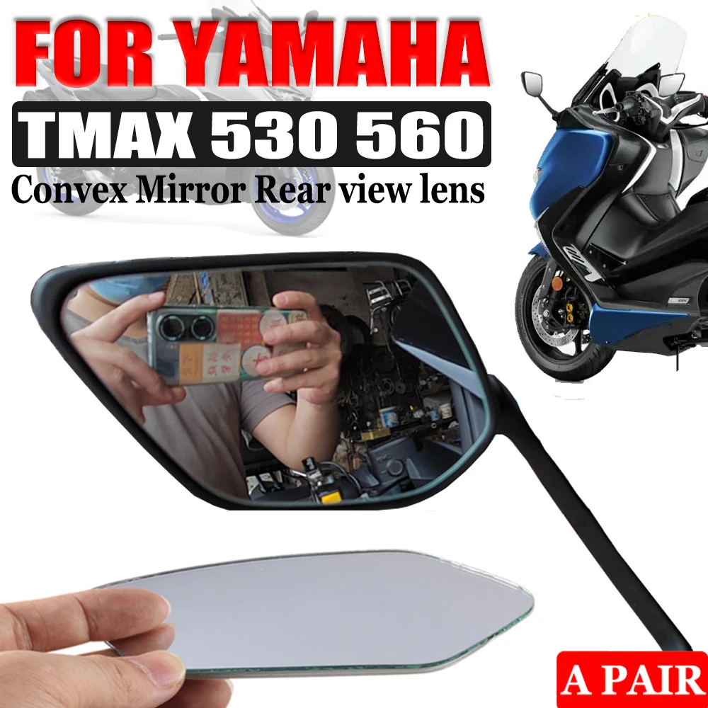 

For Yamaha T-MAX TMAX 530 560 TMAX530 TMAX560 Accessories Convex Mirror Increase View Vision Lens Rearview Mirror Side Mirrors