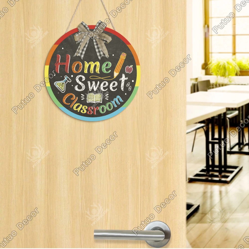 Putuo Decor Wooden Round Hanging Decor with Bow Tie, Home Sweet Classroom, Decor for Home Classroom, Back to School Season Gifts
Putuo Decor Wooden Round Hanging Decor with Bow Tie, Home Sweet Classroom, Decor for Home Classroom, Back to School Season Gifts