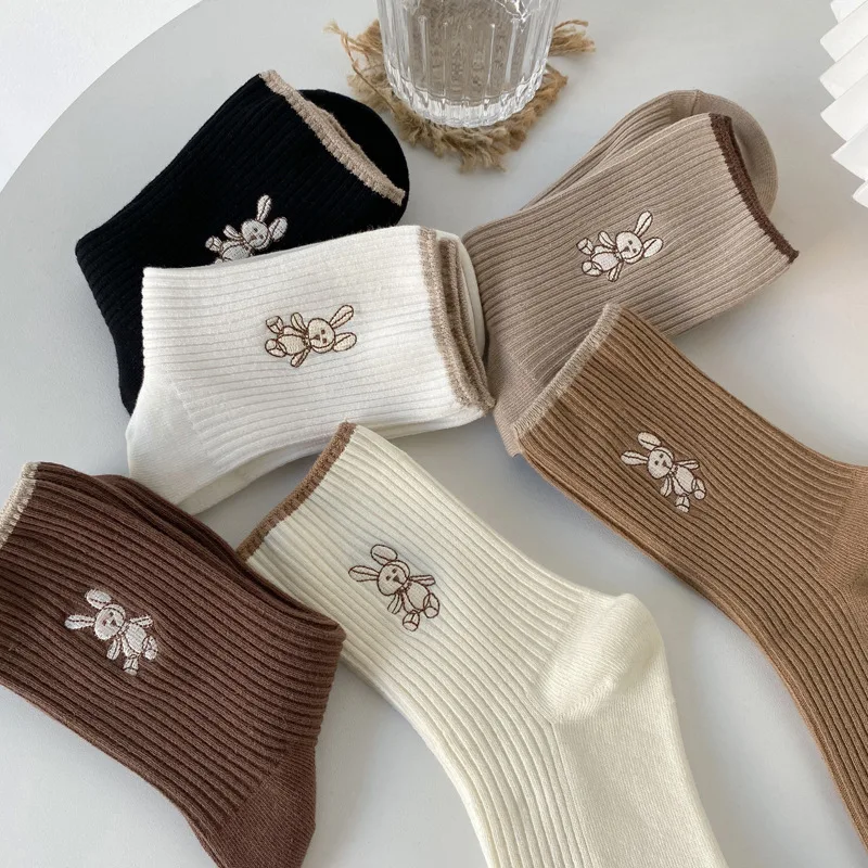 Embroidered Rabbit Solid Color Women's Socks Autumn Winter Japanese Cute Kawaii Socks For Girls Harajuku Calcetines
Embroidered Rabbit Solid Color Women's Socks Autumn Winter Japanese Cute Kawaii Socks For Girls Harajuku Calcetines