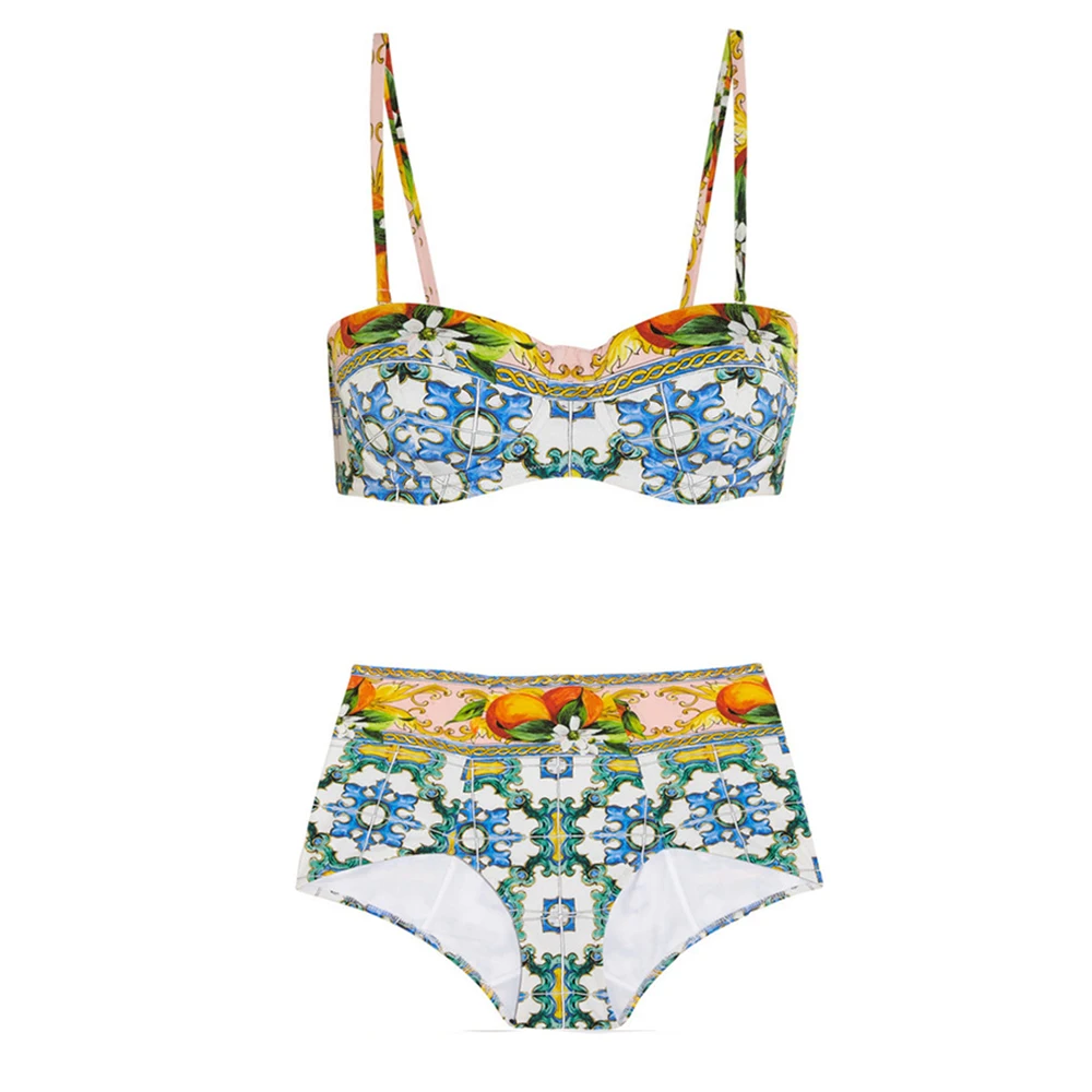 Vintage Print Swimsuit Set Biquini Naranja 2023 Women's Suit Surf Wear 2023 Luxury Shorts Bourkini Tight Lace Stripe
Vintage Print Swimsuit Set Biquini Naranja 2023 Women's Suit Surf Wear 2023 Luxury Shorts Bourkini Tight Lace Stripe