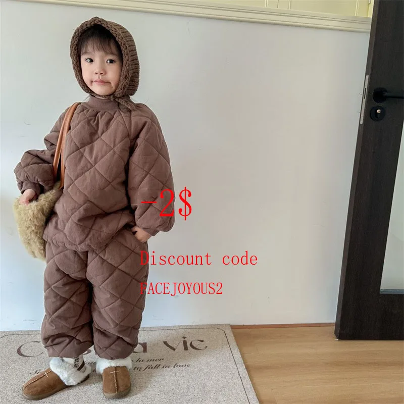 2023 Autumn Winter Plaid Set Boys Simple Solid Pullover Loose Thickened Tops And Cotton Pants 2pc Girls Casual Warm Suit 
2023 Autumn Winter Plaid Set Boys Simple Solid Pullover Loose Thickened Tops And Cotton Pants 2pc Girls Casual Warm Suit