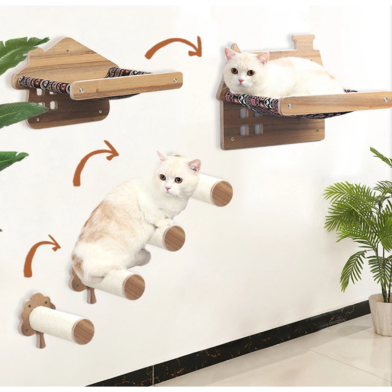 DIY Cat Climbing Wall-mounted Rack Hammock Frame Cat Wall Hanging Nest Scratching Post Cat Hammock Stair Room Pet Toy
DIY Cat Climbing Wall-mounted Rack Hammock Frame Cat Wall Hanging Nest Scratching Post Cat Hammock Stair Room Pet Toy