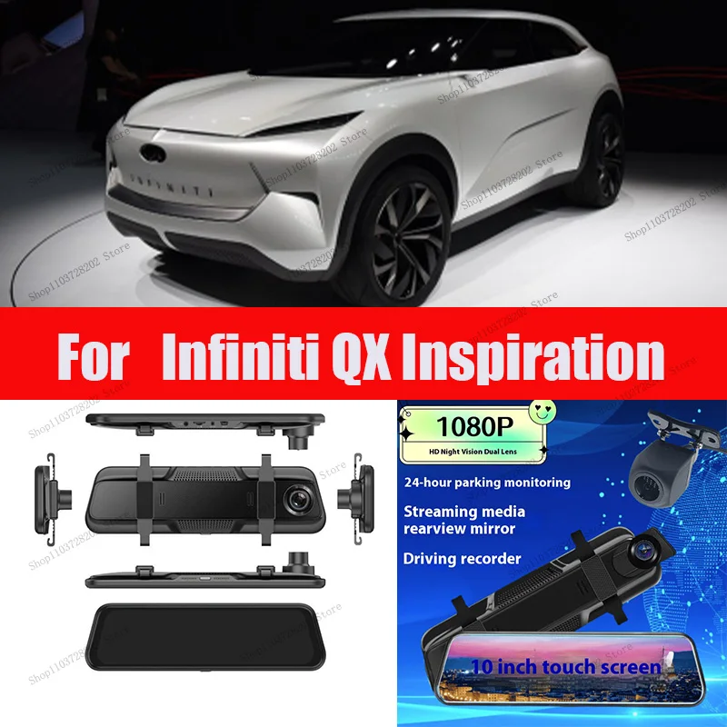 For QX Inspiration 4K WIFI GPS Car Dvr Mirror Dash CamDual Lens Dashcam Drive Recorder Stream RearView Mirror IPS Screen Camera
For QX Inspiration 4K WIFI GPS Car Dvr Mirror Dash CamDual Lens Dashcam Drive Recorder Stream RearView Mirror IPS Screen Camera