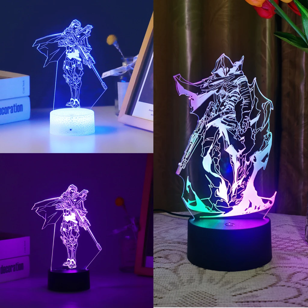 Valorant 3D Led Anime Lamp Game Figure Omen Sova Table Bedside Night Light For Kid Home Room Decor Christmas Party Illusion Gift
Valorant 3D Led Anime Lamp Game Figure Omen Sova Table Bedside Night Light For Kid Home Room Decor Christmas Party Illusion Gift
