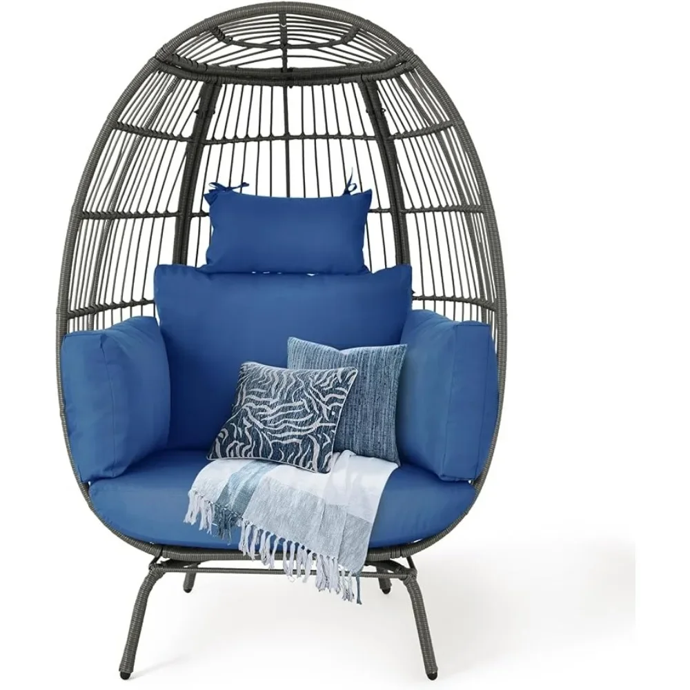 Wicker Egg Chairs Outdoor Indoor, Oversized 370lbs Capacity Large Egg Chairs Stand Cushion Egg Basket Chair for Patio,Steelblue
Wicker Egg Chairs Outdoor Indoor, Oversized 370lbs Capacity Large Egg Chairs Stand Cushion Egg Basket Chair for Patio,Steelblue