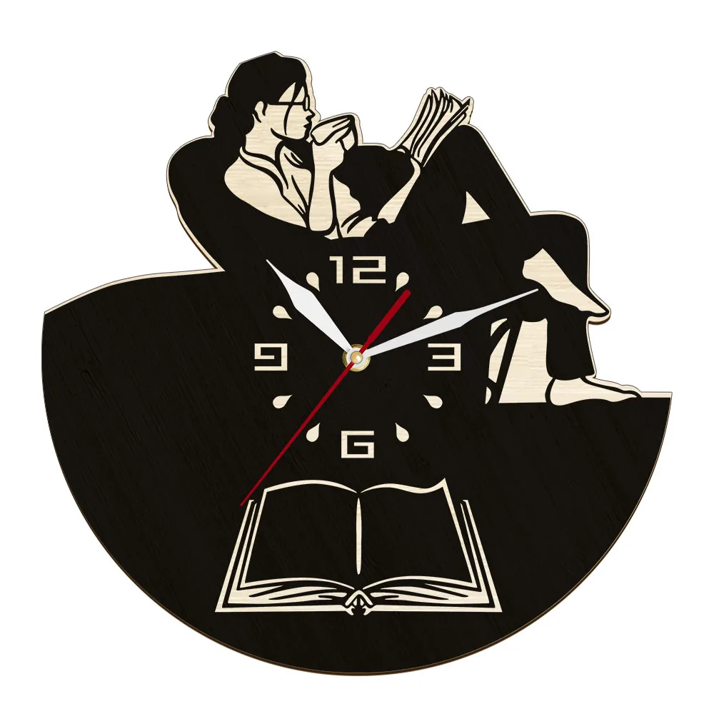 Woman Reading Book Relaxing Time Wooden Wall Clock Library Decor For Girl Room Study Knowledge Nature Watch High IQ Scholar Gift
Woman Reading Book Relaxing Time Wooden Wall Clock Library Decor For Girl Room Study Knowledge Nature Watch High IQ Scholar Gift