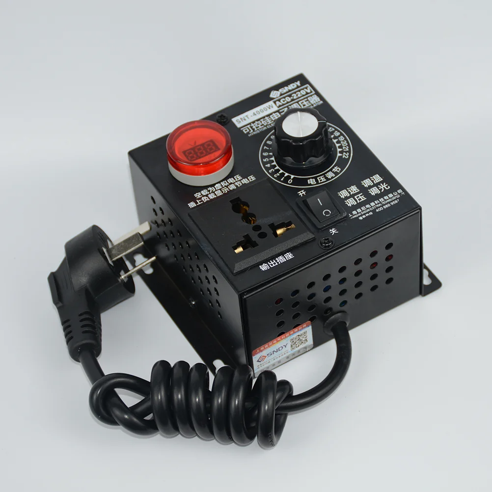 220V 4KW AC Motor Governor Fan Temperature Adjustment Dimming Band Voltmeter SCR Electronic Regulator with AU Plug
220V 4KW AC Motor Governor Fan Temperature Adjustment Dimming Band Voltmeter SCR Electronic Regulator with AU Plug