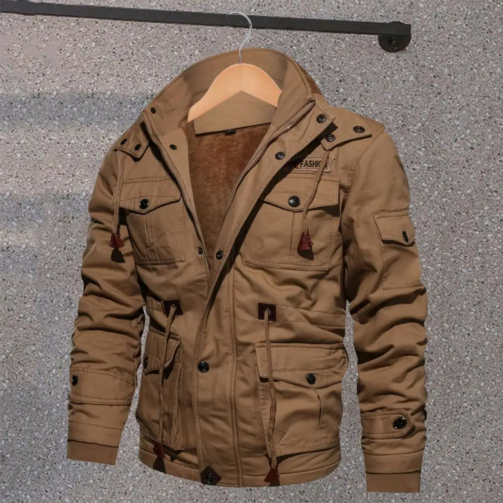 Stylish Workwear Jacket Windproof Oversize Men's Winter Jacket with Multiple Pockets Zipper Button Closure for Work for Men
Stylish Workwear Jacket Windproof Oversize Men's Winter Jacket with Multiple Pockets Zipper Button Closure for Work for Men