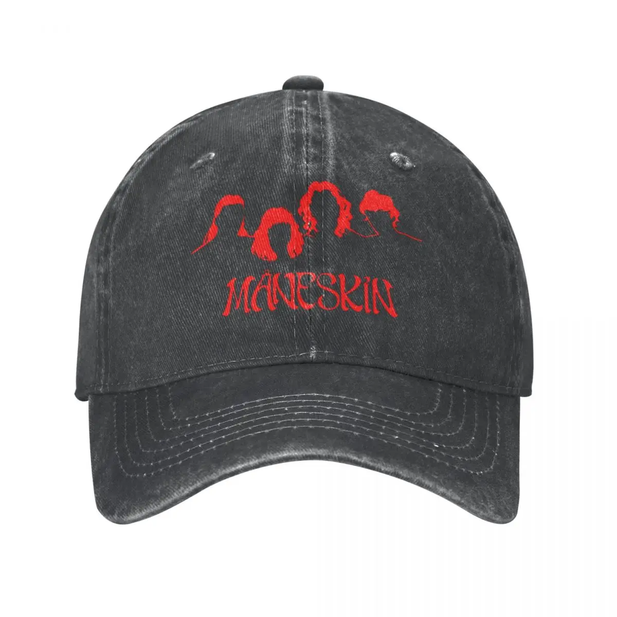 

Maneskin Band Red Logo Outfit Men Women Trucker Hat Vintage Distressed Washed Hat Cap Vintage Outdoor All Seasons Travel Sun Cap