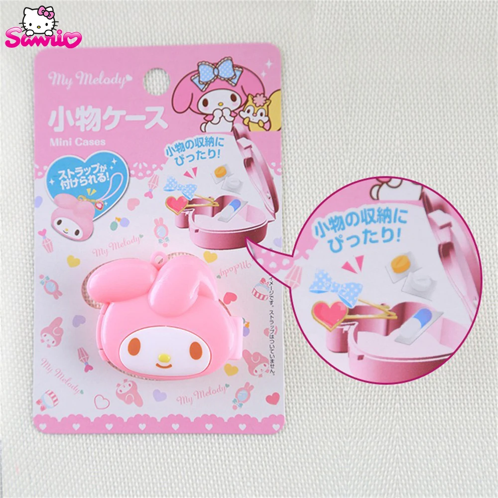 

Kawaii Storage Box Sanrio Hello Kitty My Melody Cute Cartoon Small Pill Sub-Pack Box Girly Heart Jewelry Box Girl Christmas Gift
