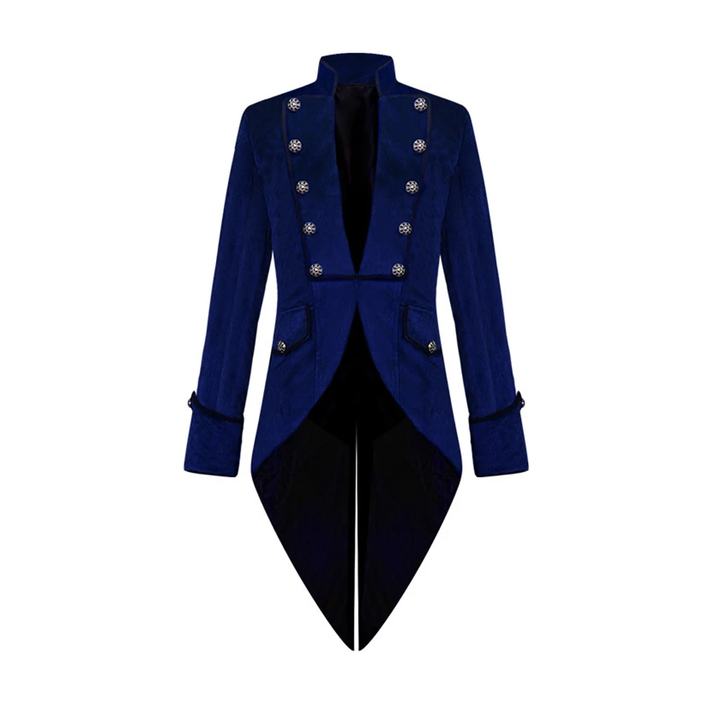 New Jacket Tailcoat Coat Frock Coat Long Sleeve Medieval Steampunk Vintage Black Blue Fall Gothic Men Polyester
New Jacket Tailcoat Coat Frock Coat Long Sleeve Medieval Steampunk Vintage Black Blue Fall Gothic Men Polyester