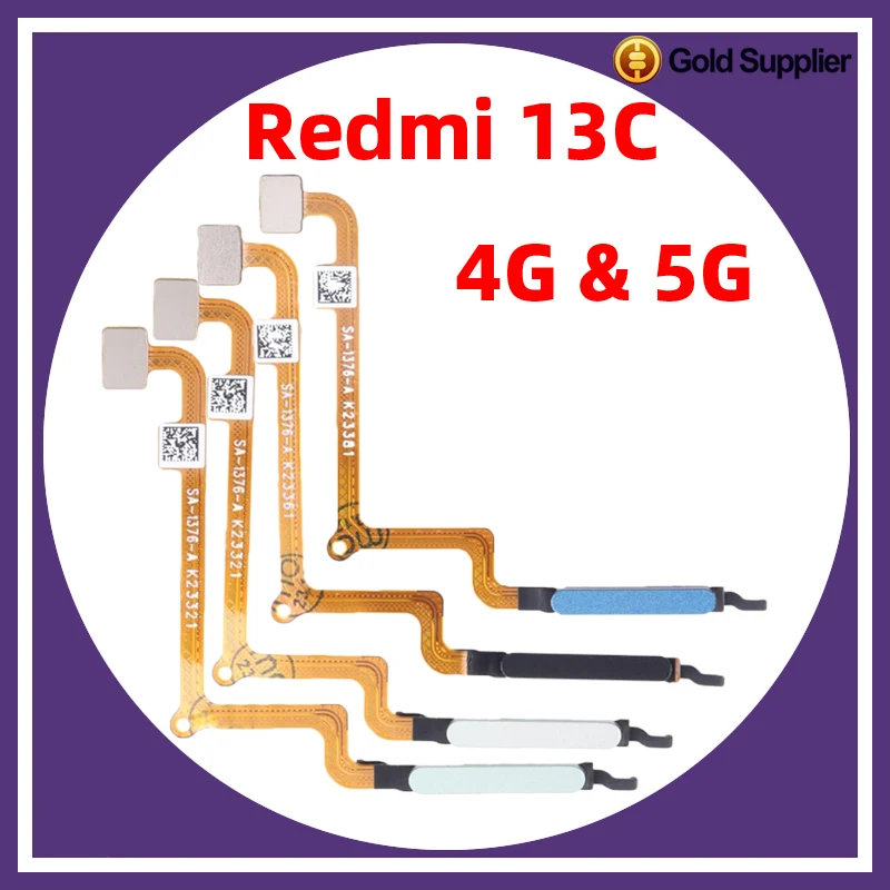 

Original For Xiaomi Redmi 13C 4G 5G Fingerprint Sensor Scanner Touch ID Connect Motherboard home button Flex Cable