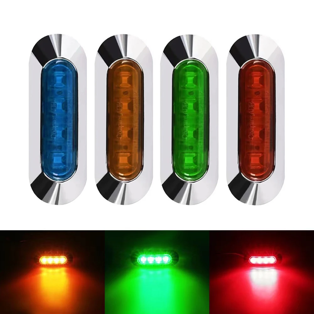 12-30V 4LED LED Side Marker Universal Side Warning Light Marine Welcome Light Waterproof Tail Light For Truck Trailer Boat
12-30V 4LED LED Side Marker Universal Side Warning Light Marine Welcome Light Waterproof Tail Light For Truck Trailer Boat