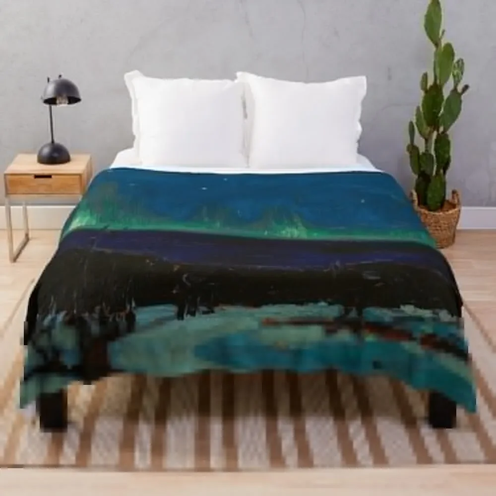 

Tom Thomson Northern Lights Canadian Landscape Artist Throw Blanket Softest Flannels Sofa Blankets