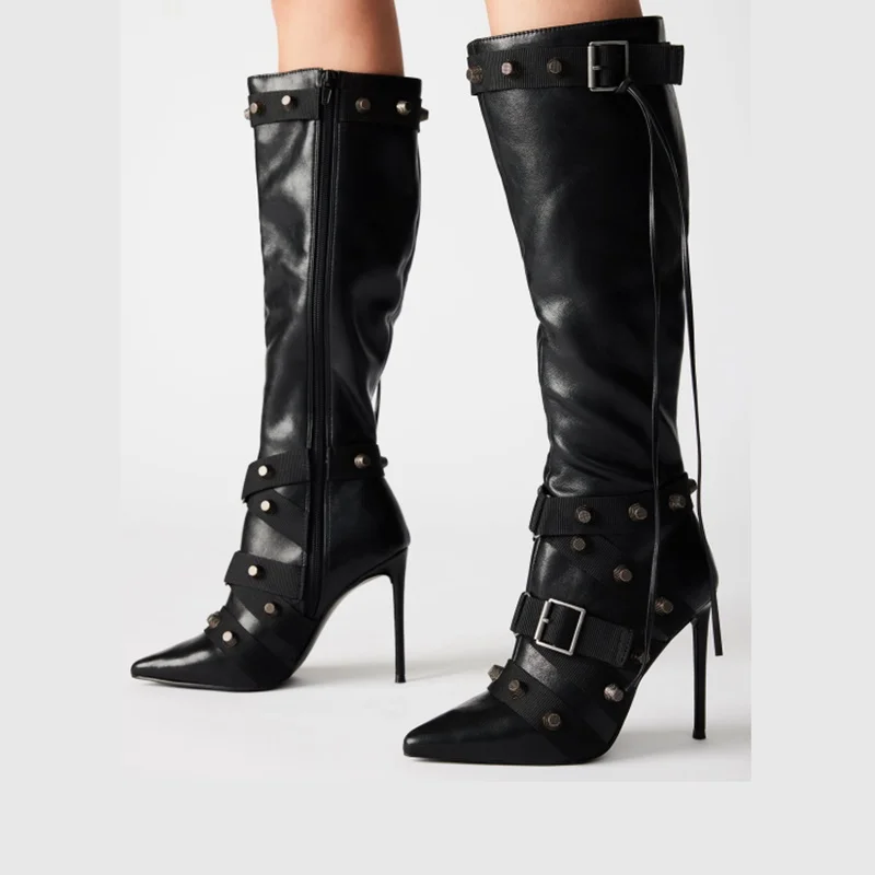 new designer denim microfiber pointed toe knee high women boots sexy lady pointy rivets knee high riding boots shoes plus size
new designer denim microfiber pointed toe knee high women boots sexy lady pointy rivets knee high riding boots shoes plus size