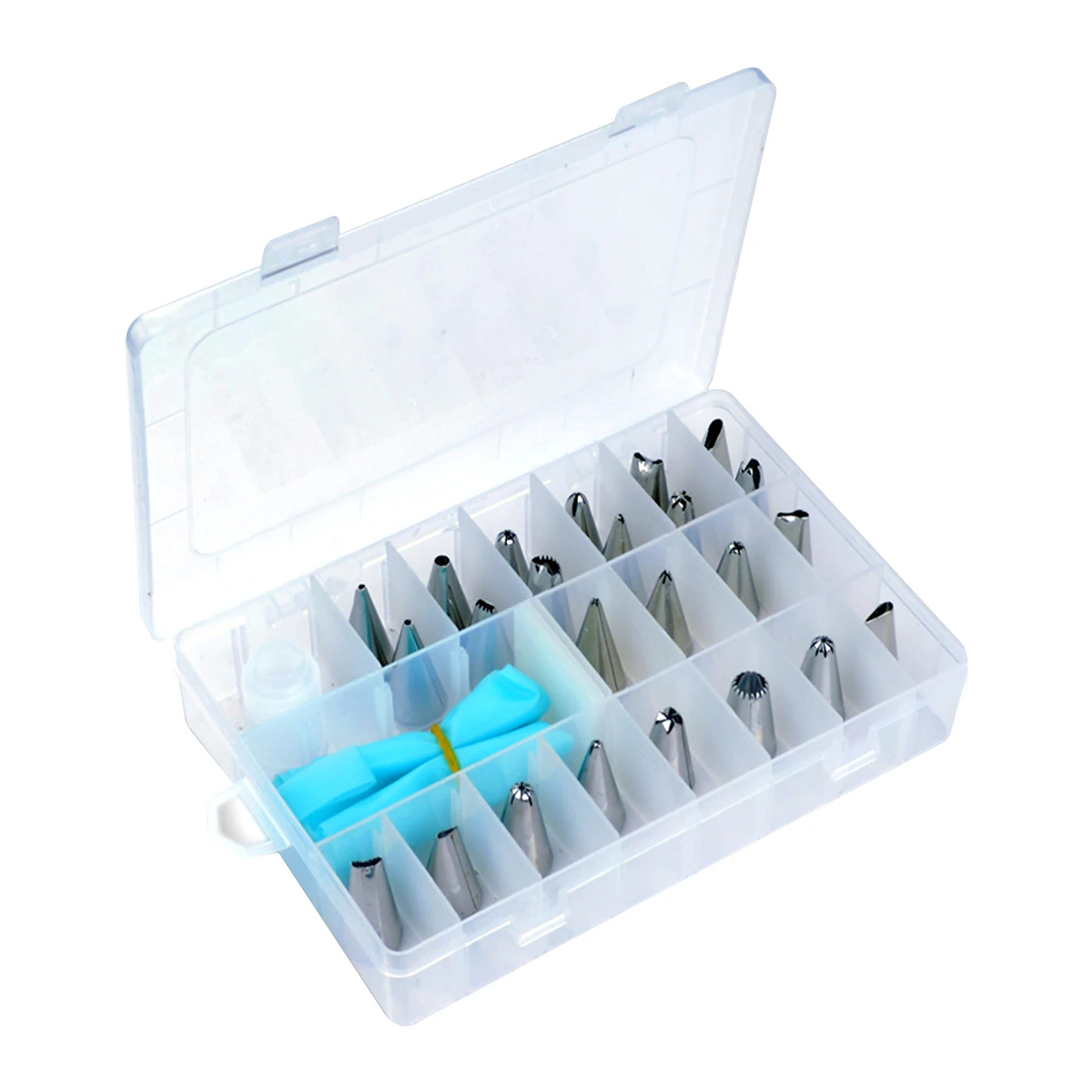 24 Heads Plastic Boxed Stainless Steel Framing Nozzle Set Converter Framing Bag 27 Pcs Set Cake Cupcake Sugar Art Decoration
24 Heads Plastic Boxed Stainless Steel Framing Nozzle Set Converter Framing Bag 27 Pcs Set Cake Cupcake Sugar Art Decoration