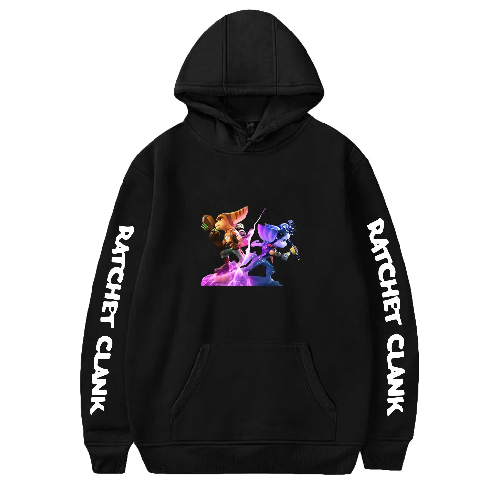 

Ratchet and Clank Hoodie Long Sleeve Men Women's Pullover Harajuku Streetwear Pop Game Ratchet Clank: Rift Apart Clothes