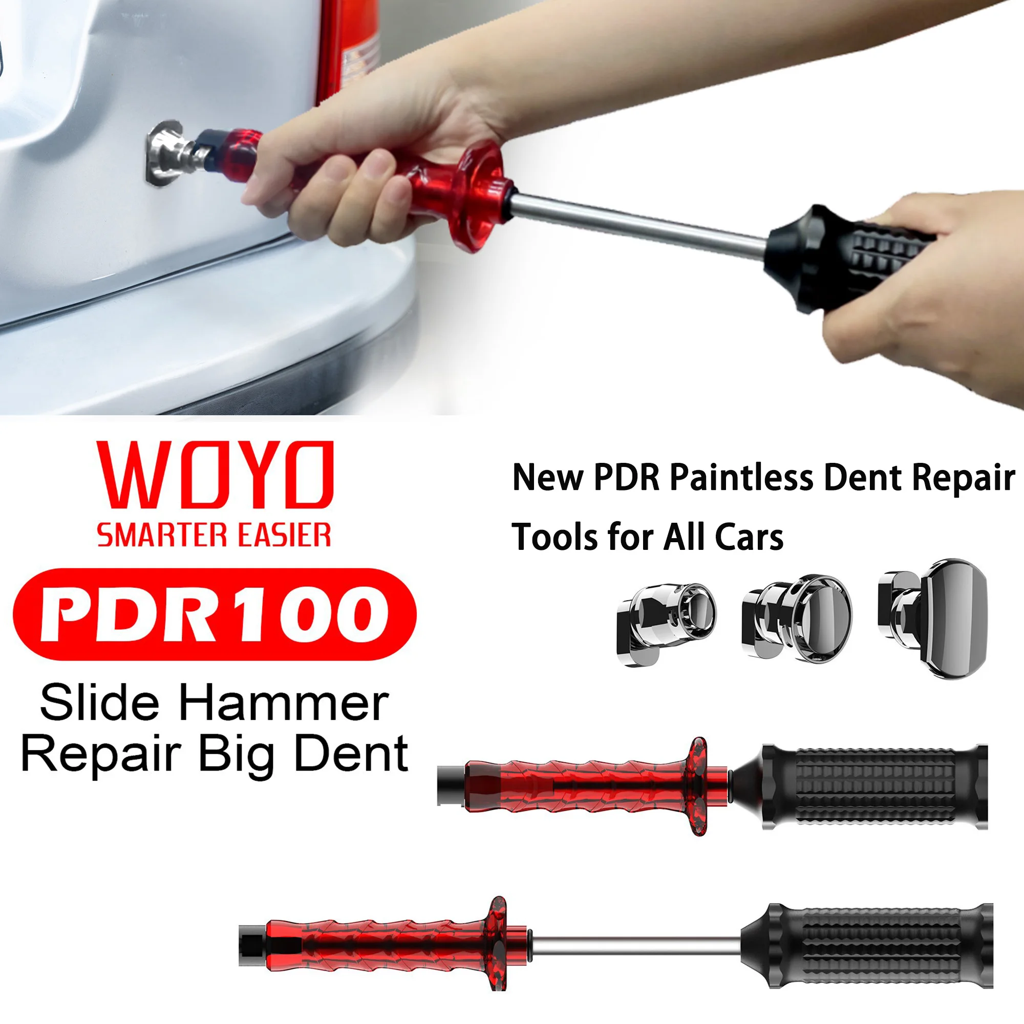 

New WOYO PDR100 Slide Hammer Dent Puller Auto Body Dent Repair Car Sheet Metal Tools Paintless Cold Glue Dent Repair Pulling Kit