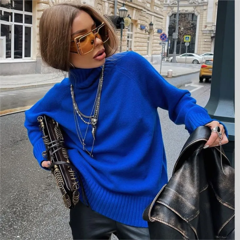 High Collar Knitted Sweater 2023 Winter New Fashion Casual Commuting Solid High Collar Raglan Sleeve Sweater Top for Women
High Collar Knitted Sweater 2023 Winter New Fashion Casual Commuting Solid High Collar Raglan Sleeve Sweater Top for Women