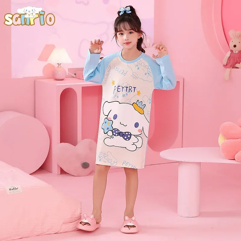 Anime Sanrios Long-sleeved Nightgown Cartoon Kuromi My Melody Cinnamoroll Girl Sweet Loose Nightgown Princess Dress Fall Pajamas
Anime Sanrios Long-sleeved Nightgown Cartoon Kuromi My Melody Cinnamoroll Girl Sweet Loose Nightgown Princess Dress Fall Pajamas