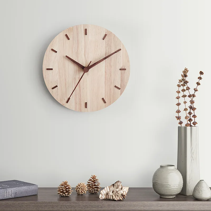 Wooden Wall Clock Personality Creative Fashion Living Room Nordic Modern Simple Clock Hanging Wall Solid Wood Minimalist Silent
Wooden Wall Clock Personality Creative Fashion Living Room Nordic Modern Simple Clock Hanging Wall Solid Wood Minimalist Silent