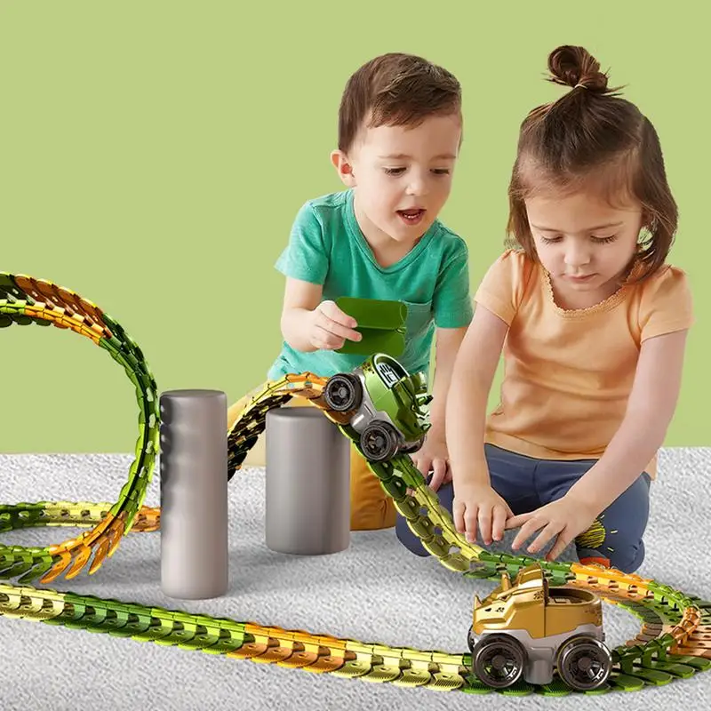 Dinosaur Race Car Lighted Dinosaur Climbing Track Car Exercise Hands-On Skills Flexible Race Track 3 Years Old Kid Education toy
Dinosaur Race Car Lighted Dinosaur Climbing Track Car Exercise Hands-On Skills Flexible Race Track 3 Years Old Kid Education toy