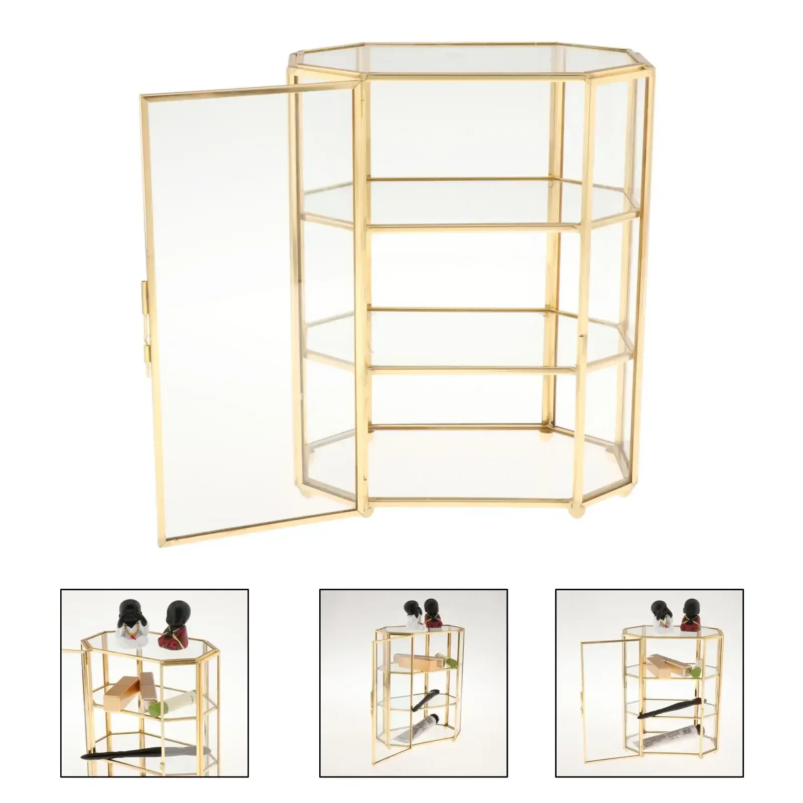 Makeup Trinket Decorative Women Holder Keepsake for 3-tier Storage Glass Jewelry Mask Gold Face Box
Makeup Trinket Decorative Women Holder Keepsake for 3-tier Storage Glass Jewelry Mask Gold Face Box