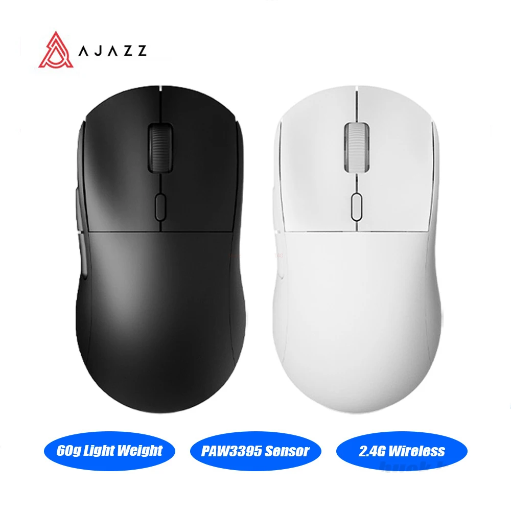 

Ajazz Aj199 2.4g Wireless Mouse Paw3395 Sensor Rechargeable Low Delay Fps Gaming Mouse Light Weight Win Mac Laptop Accessories