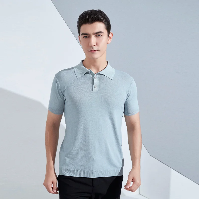 Men's T-shirt 2023 spring and summer new men's short-sleeved casual knitted solid color top
Men's T-shirt 2023 spring and summer new men's short-sleeved casual knitted solid color top