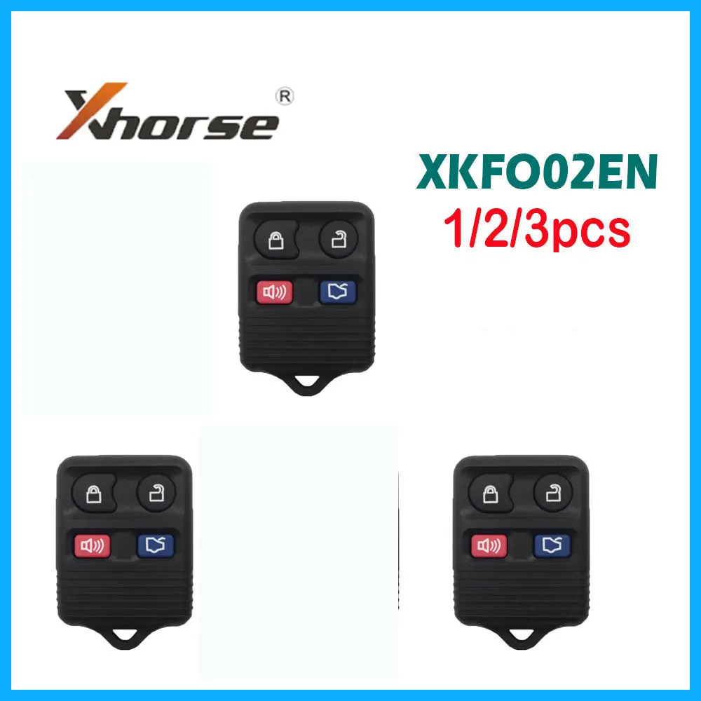 

1/2/3pcs Xhorse XKFO02EN Universal Wire Remote Key 4 Buttons Car Remote Key for Ford VVDI Mini Key Tool VVDI2 English Version