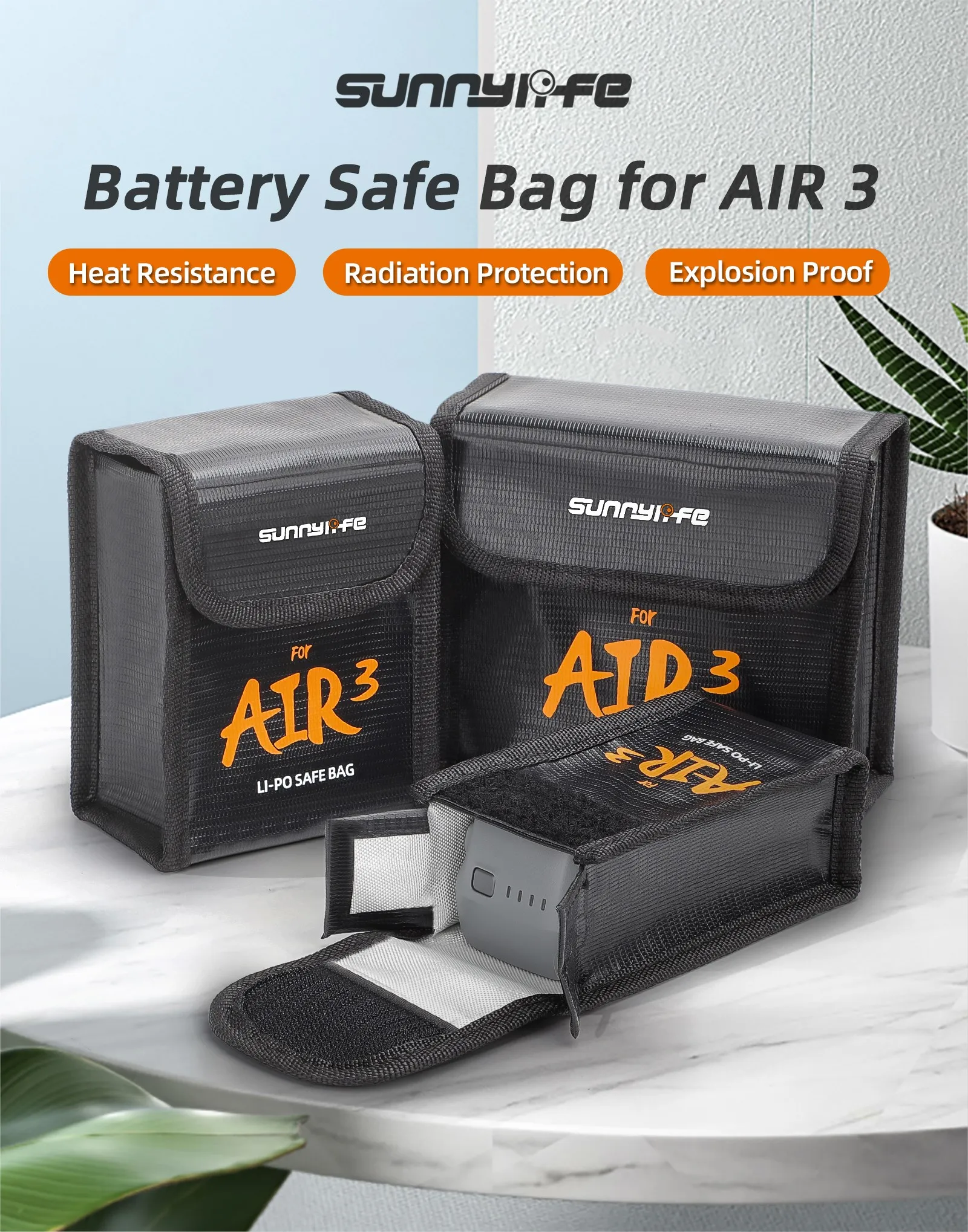 Air 3 Drone Flight Battery Safe Bag Ourdoor Trip Protect Pouch for DJI Air 3 Accessories
Air 3 Drone Flight Battery Safe Bag Ourdoor Trip Protect Pouch for DJI Air 3 Accessories