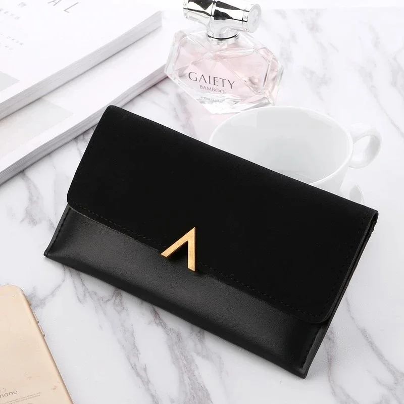 

Woman Envelope Wallet Money Cards ID Holder Bags Purses Pocket 2023 Leather Women Wallets Hasp Lady Moneybags Zipper Coin Purse