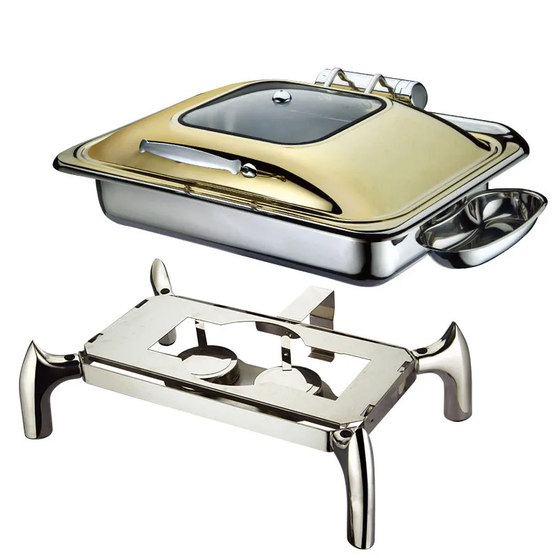 18/18 Gold-plated high-end buffet stove, Hotel swing-away electric hot plate, stainless steel insulation oven, food preservation
18/18 Gold-plated high-end buffet stove, Hotel swing-away electric hot plate, stainless steel insulation oven, food preservation