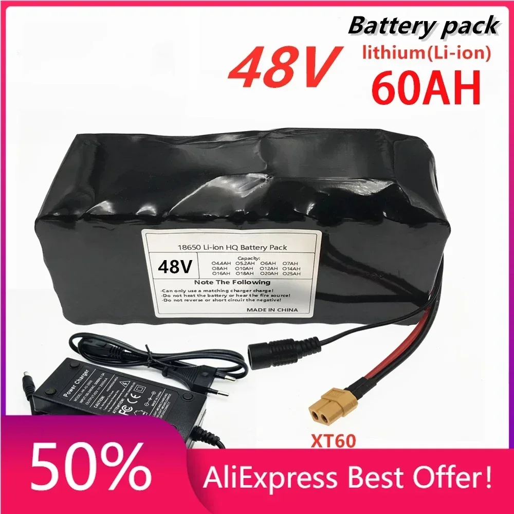 New 100% Original 48v 20Ah 1000w 13S3P Lithium-ion Battery for 54.6v Electric Bicycle Scooter with BMS Discharge + Charger
New 100% Original 48v 20Ah 1000w 13S3P Lithium-ion Battery for 54.6v Electric Bicycle Scooter with BMS Discharge + Charger