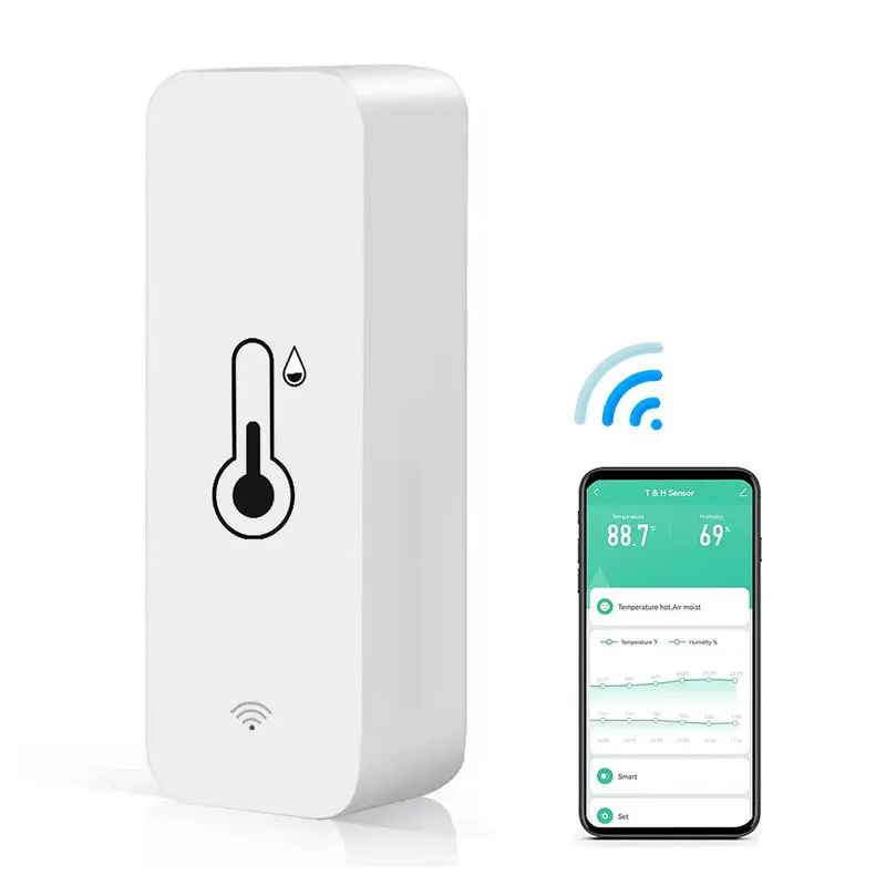 Wifi Temperature Sensor WiFi Temperature Humidity Sensor Smarts Life With Remote App Notification Alert For Google Home Pets
Wifi Temperature Sensor WiFi Temperature Humidity Sensor Smarts Life With Remote App Notification Alert For Google Home Pets