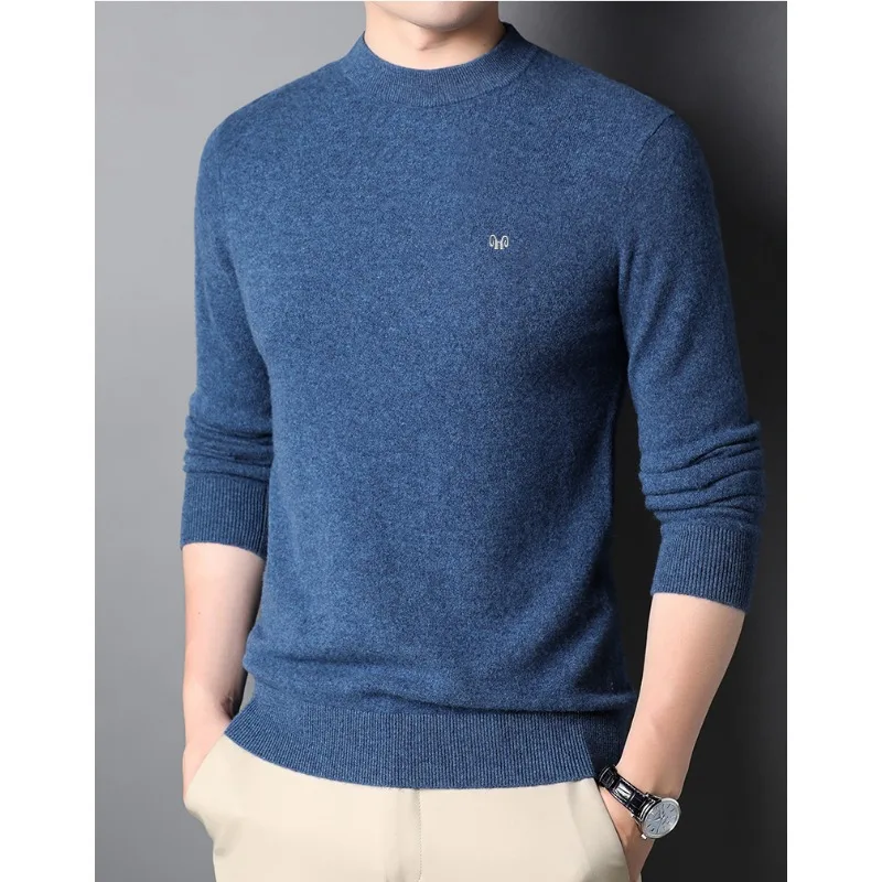 Autumn New Men's Casual Versatile Solid Rib All Wool Round Neck Pullover Sweater Mens Clothes
Autumn New Men's Casual Versatile Solid Rib All Wool Round Neck Pullover Sweater Mens Clothes